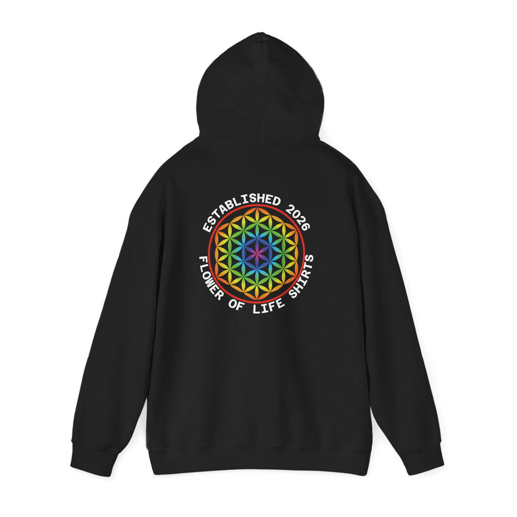 Flower Of Life Shirts - "Hoodies: *Exist*" - Black Double-Sided Sacred Geometry Hoodie