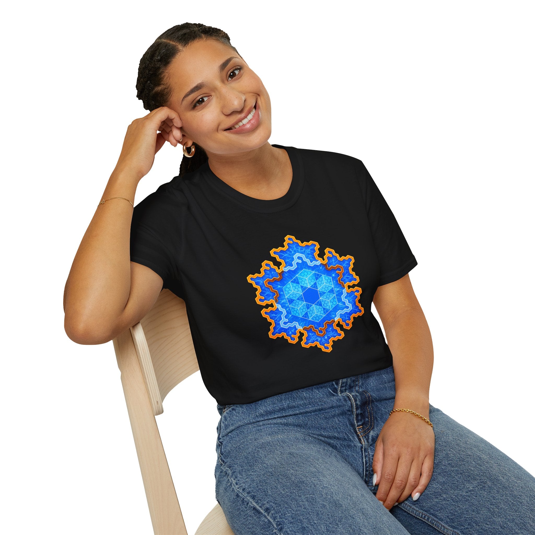 Flower Of Life Shirts - Ice And Fire Mandala T-Shirt - Sacred Geometry Graphic Tee