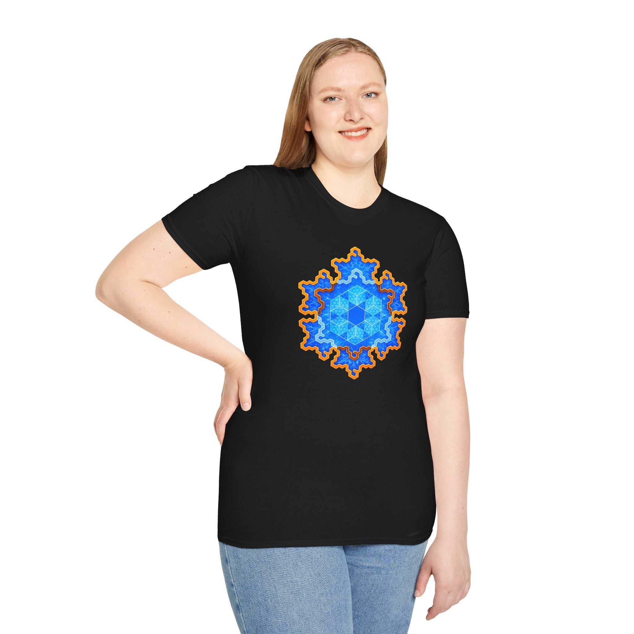 Flower Of Life Shirts - Ice And Fire Mandala T-Shirt - Sacred Geometry Graphic Tee