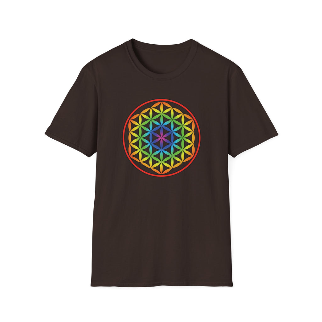 Flower Of Life Shirts Rainbow Mandala T-Shirt - All Our Mandala Are Belong To You — Sacred Geometry Unisex Tee
