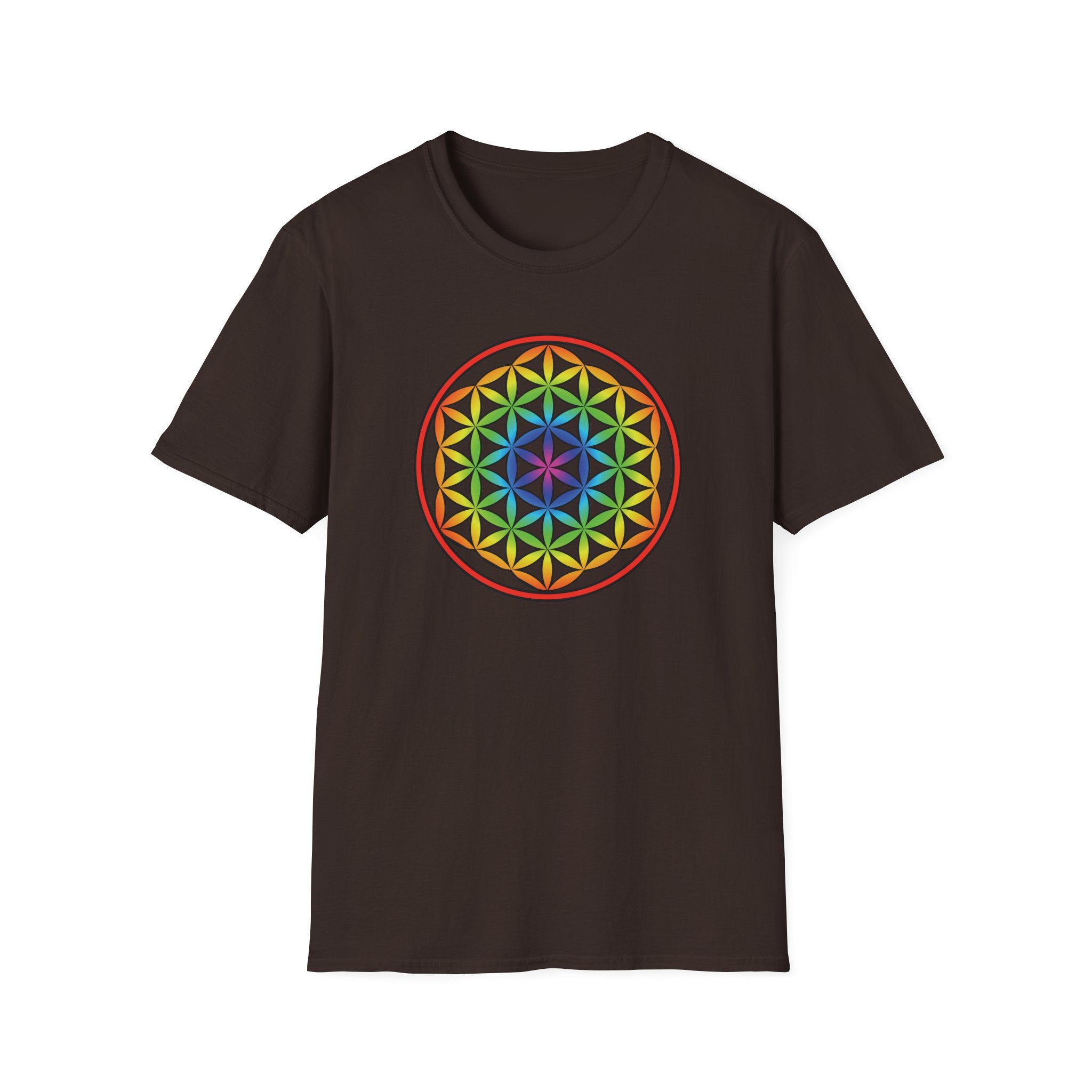 Flower Of Life Shirts Rainbow Mandala T-Shirt - All Our Mandala Are Belong To You — Sacred Geometry Unisex Tee