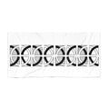 Geometric Moon Phase Beach Towel — Black & White Celestial Stripe