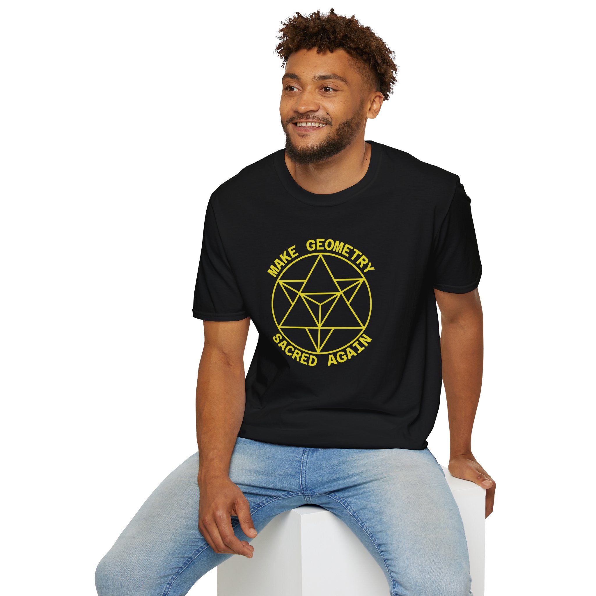 Flower Of Life Shirts | Golden Merkaba Mandala T-Shirt | Sacred Geometry Graphic Tee