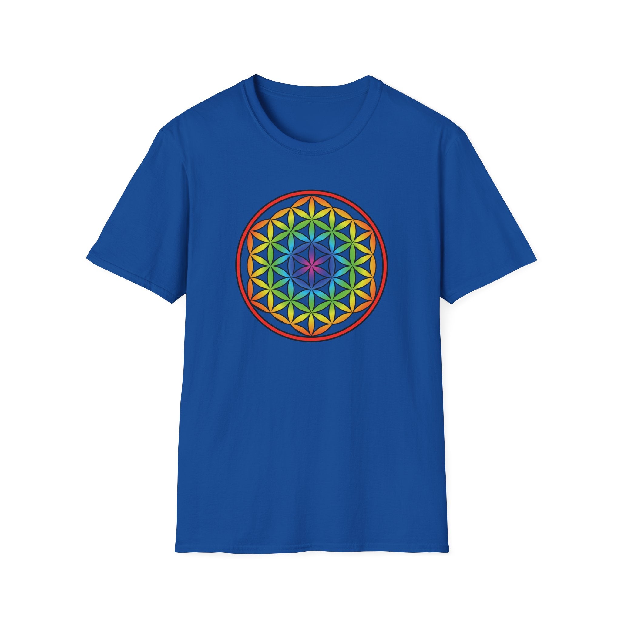 Flower Of Life Shirts Rainbow Mandala T-Shirt - All Our Mandala Are Belong To You — Sacred Geometry Unisex Tee