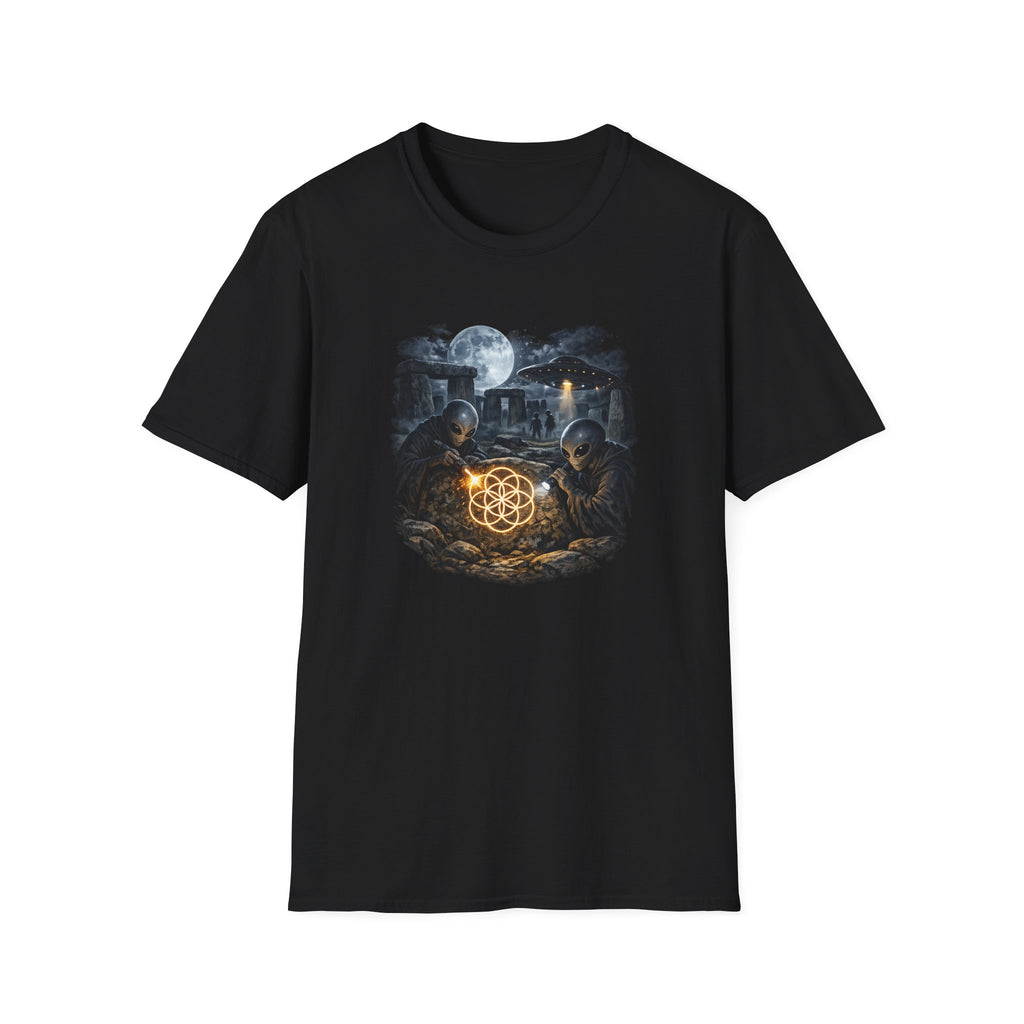 Flower Of Life Shirts - Sacred Aliens T-Shirt - Sacred Geometry Graphic Tee