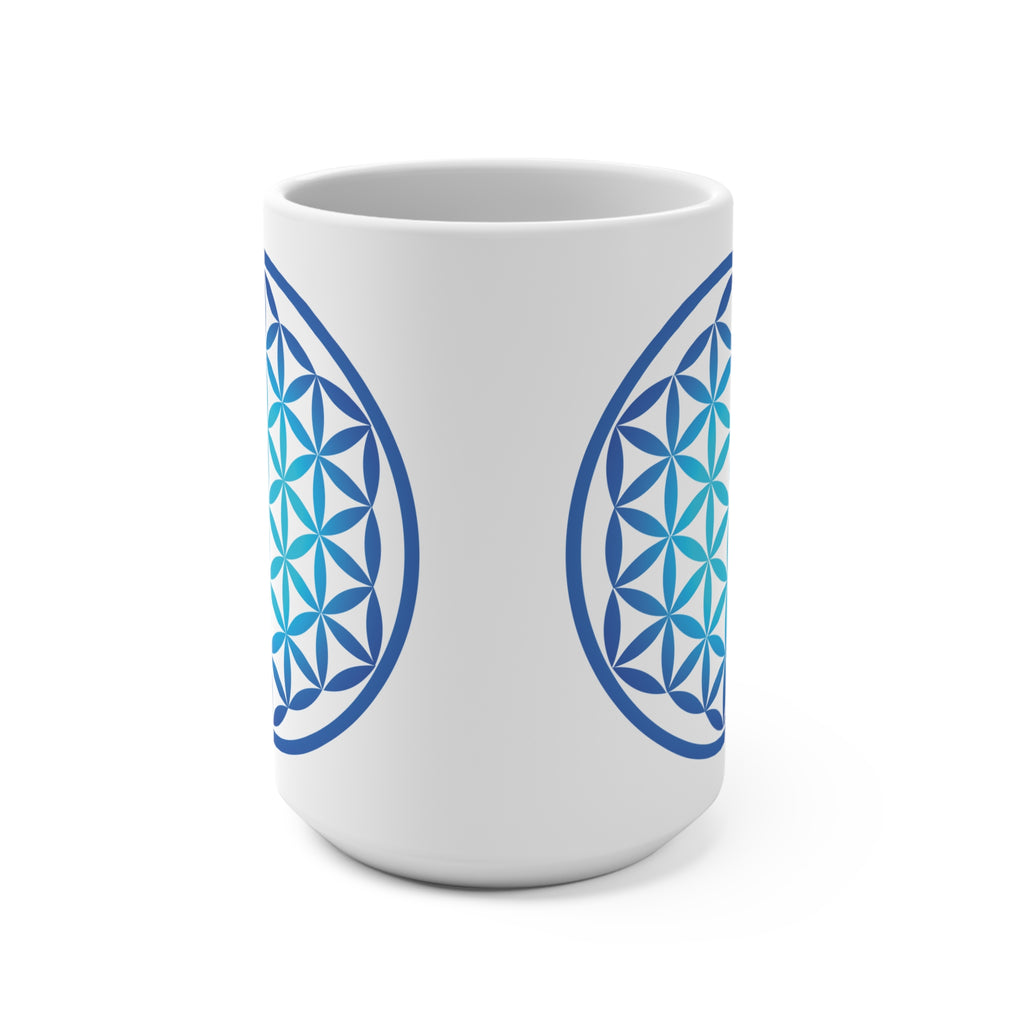 Blue Blue Flower Of Life Mug 15oz