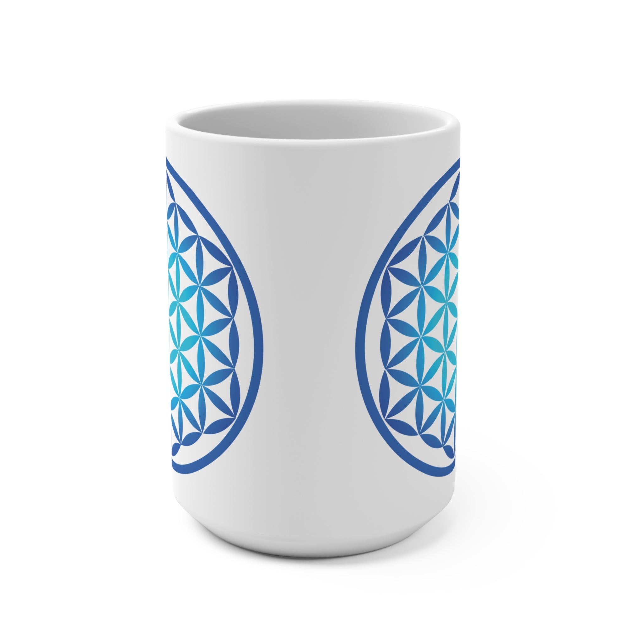 Blue Blue Flower Of Life Mug 15oz