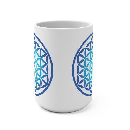 Blue Blue Flower Of Life Mug 15oz