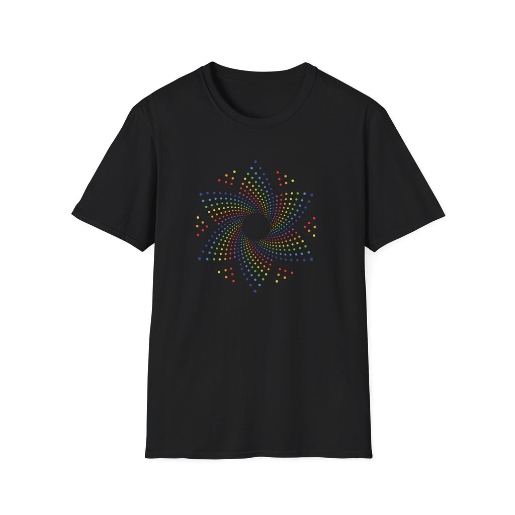 Flower Of Life Shirts - Rainbow Star Dot Matrix Mandala T-Shirt — Sacred Geometry Graphic Tee