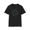 Flower Of Life Shirts | Spiral Dot Matrix T-Shirt | Green Purple Vortex Unisex Tee