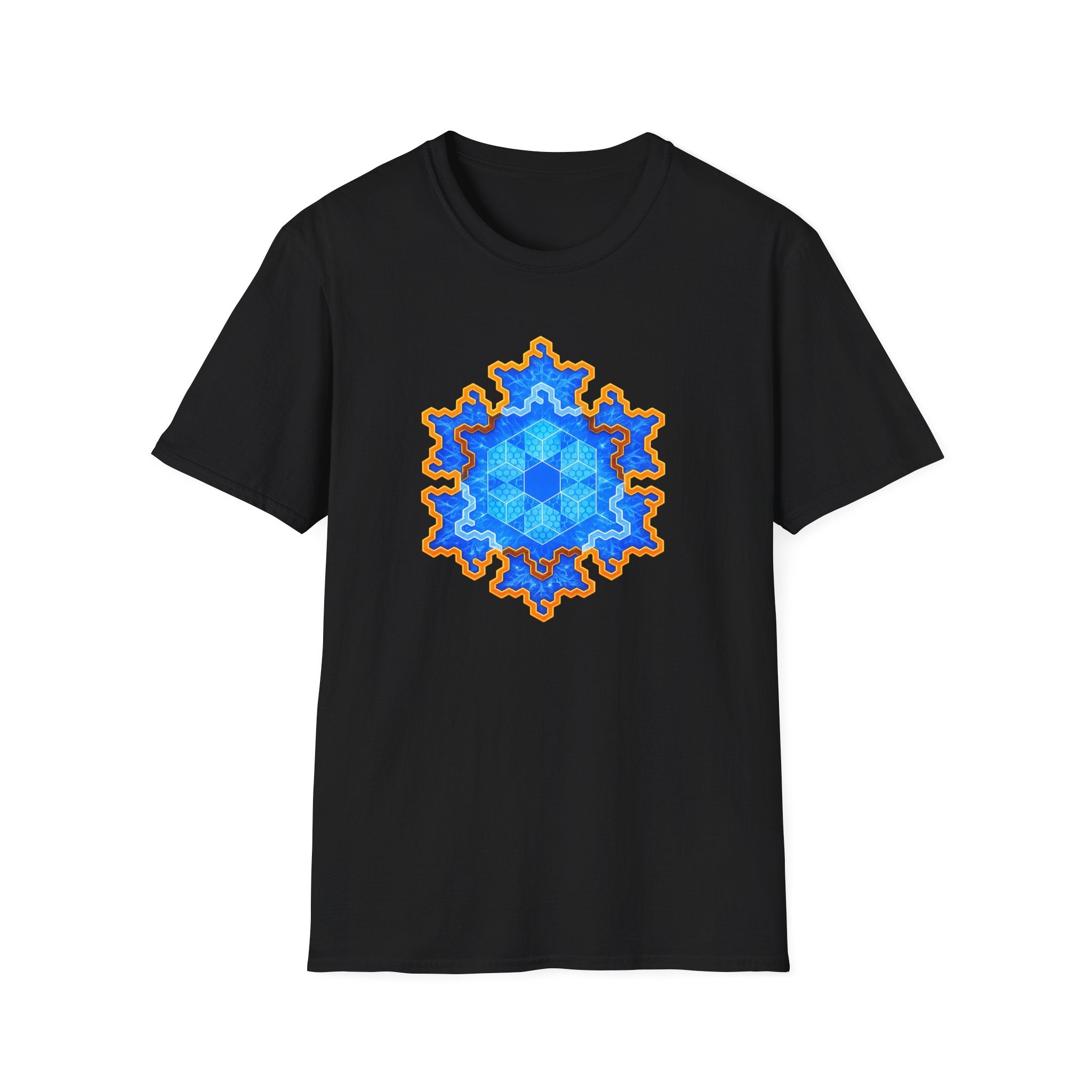 Flower Of Life Shirts - Ice And Fire Mandala T-Shirt - Sacred Geometry Graphic Tee