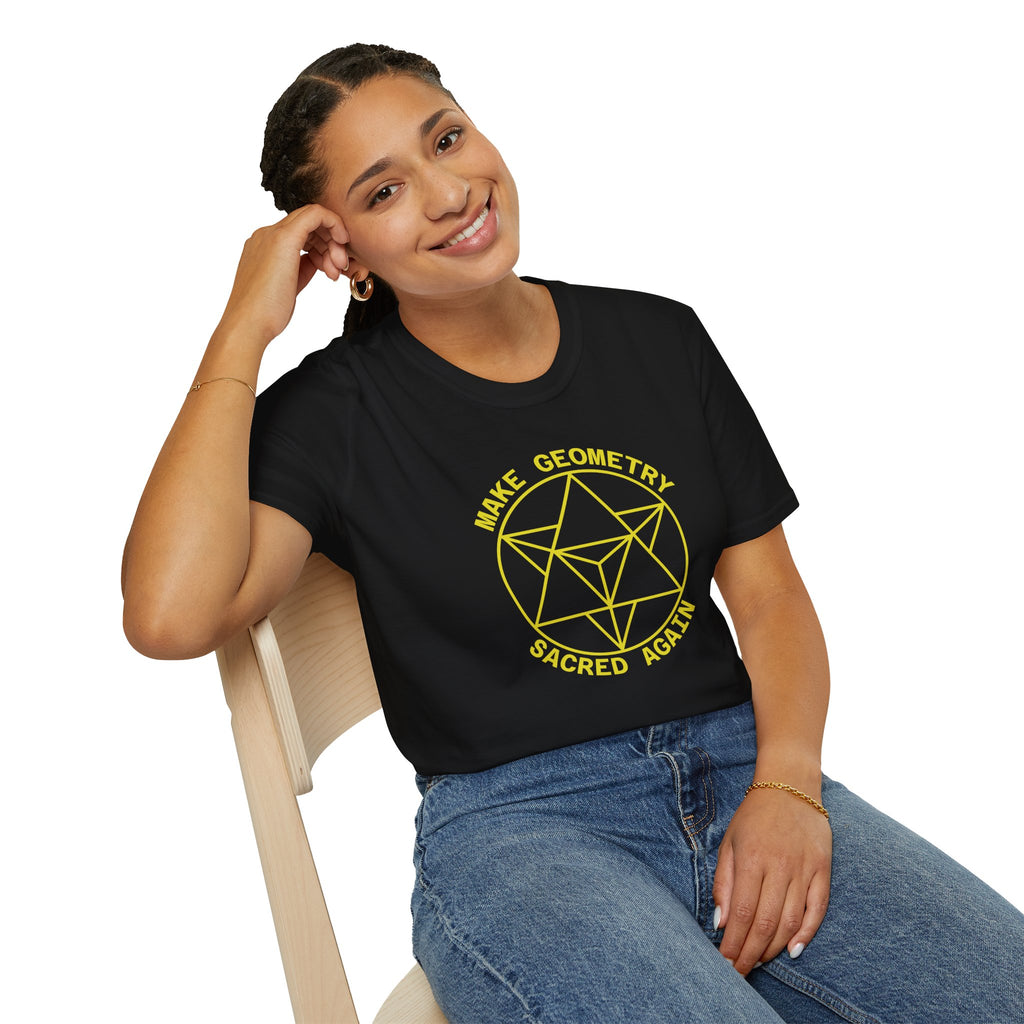 Flower Of Life Shirts | Golden Merkaba Mandala T-Shirt | Sacred Geometry Graphic Tee