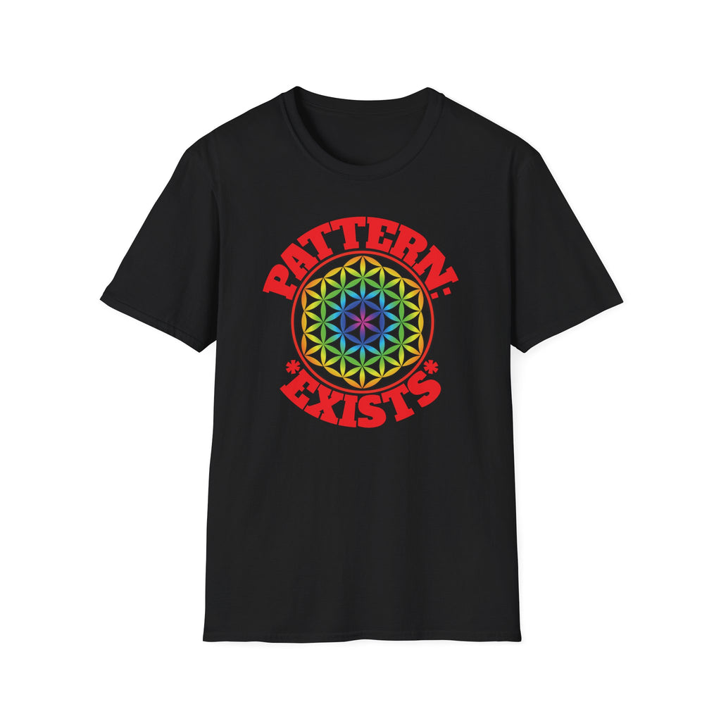 Flower of Life Shirts - PATTERN: *EXISTS* - Black Sacred Geometry Graphic Tee