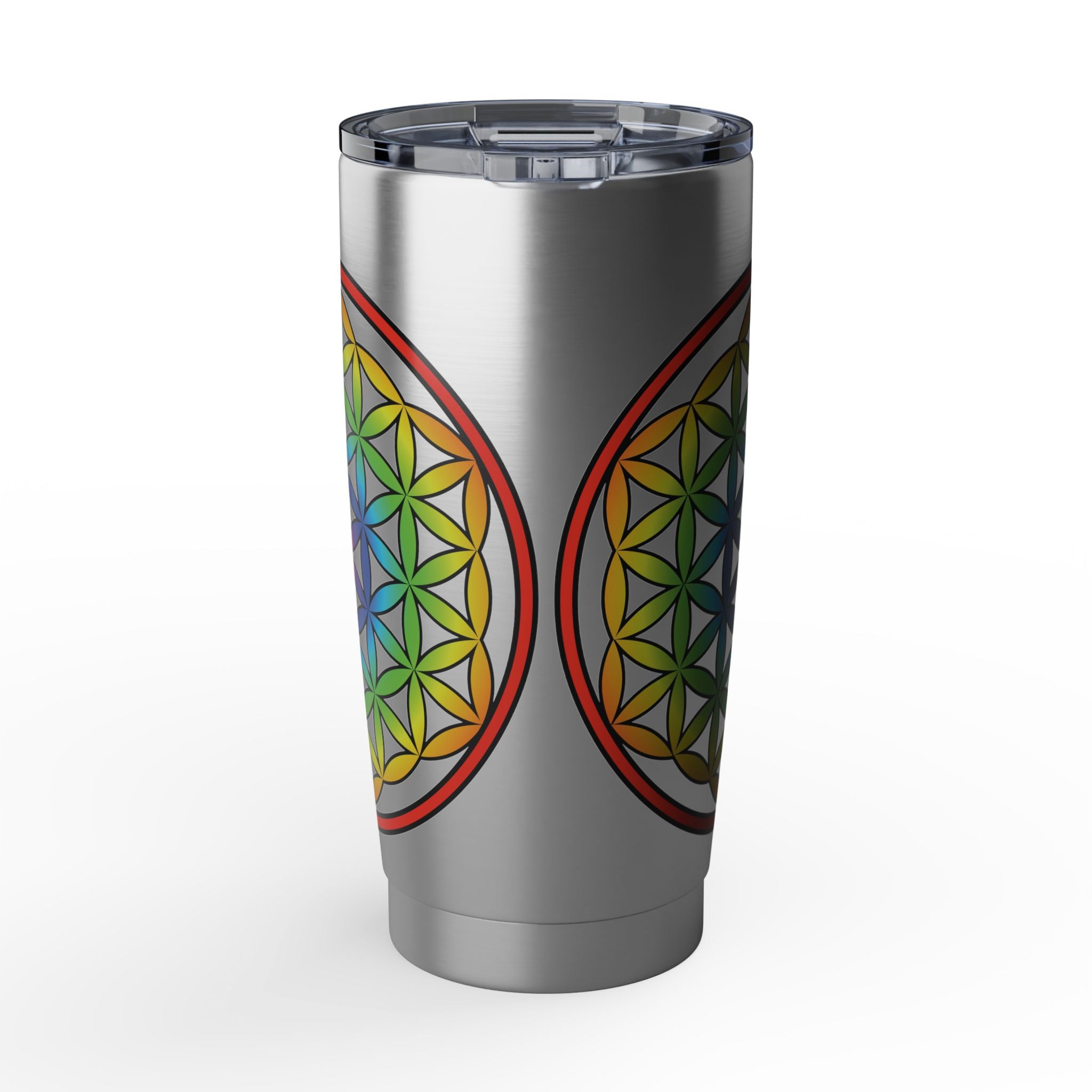 Vagabond 20oz Stainless Tumbler — Travel Thermos with Flower Of Life Pattern