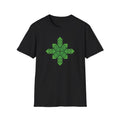 Green Celtic Cross Mandala T-Shirt — Geometric Celtic Knot Graphic Tee