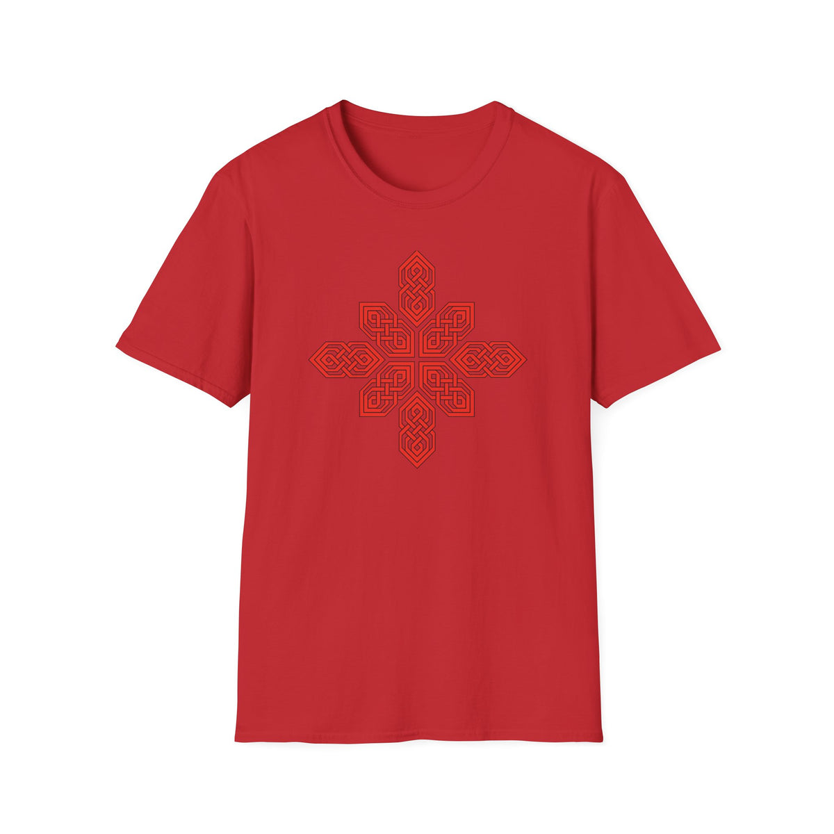Red Celtic Cross Mandala T-Shirt